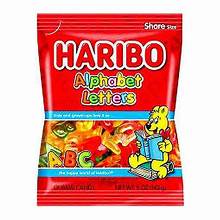 Haribo Alphabet Letters